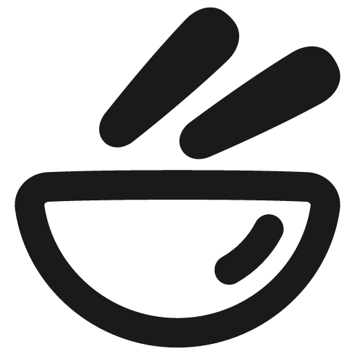 Bowl chop stick remix icon, solid style, from Plump free icons