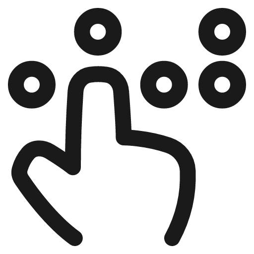 Braille blind icon, line style, from Plump free icons