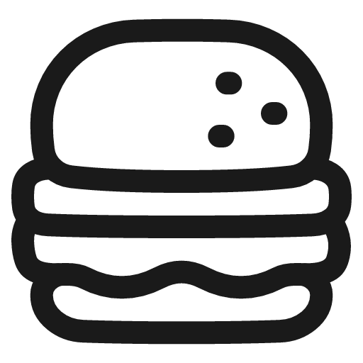 Burger icon, line style, from Plump free icons