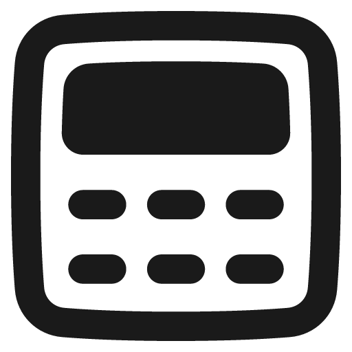 Calculator 1 remix icon, solid style, from Plump free icons