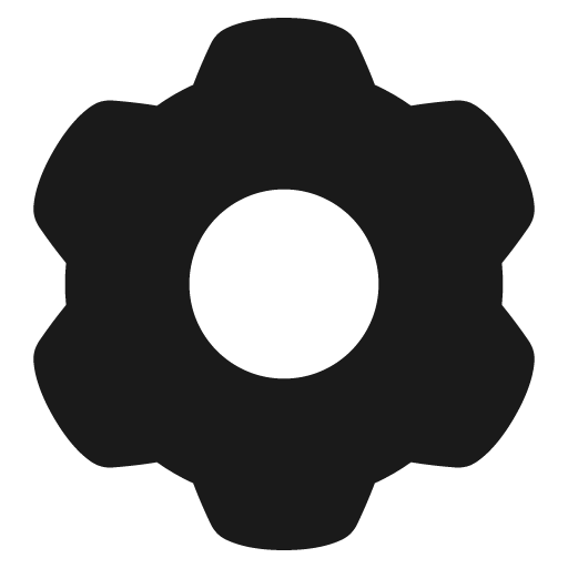 Cog solid icon, filled style, from Plump free icons