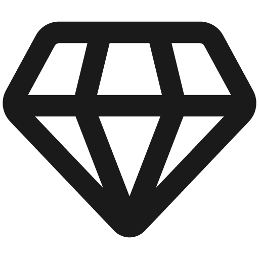 Diamond 2 remix icon, solid style, from Plump free icons
