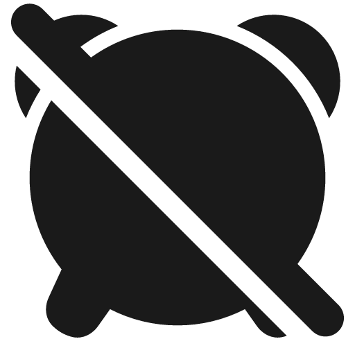Disable alarm solid icon, filled style, from Plump free icons