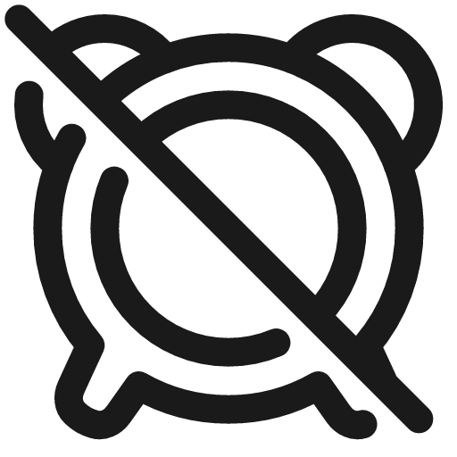 Disable alarm icon, line style, from Plump free icons
