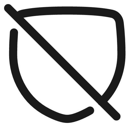 Disable protection icon, line style, from Plump free icons