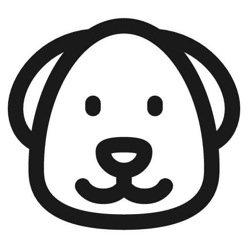 Dog 1 icon, line style, from Plump free icons