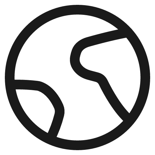 Earth 1 icon, line style, from Plump free icons