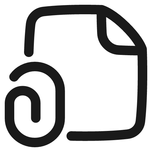 Email attachment document icon, line style, from Plump free icons