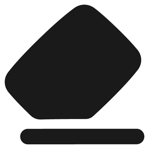 Eraser solid icon, filled style, from Plump free icons
