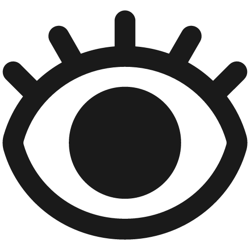 Eye optic remix icon, solid style, from Plump free icons