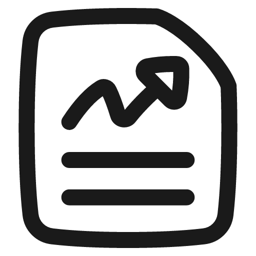 File report icon, line style, from Plump free icons