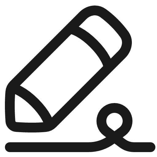 Fill and sign icon, line style, from Plump free icons