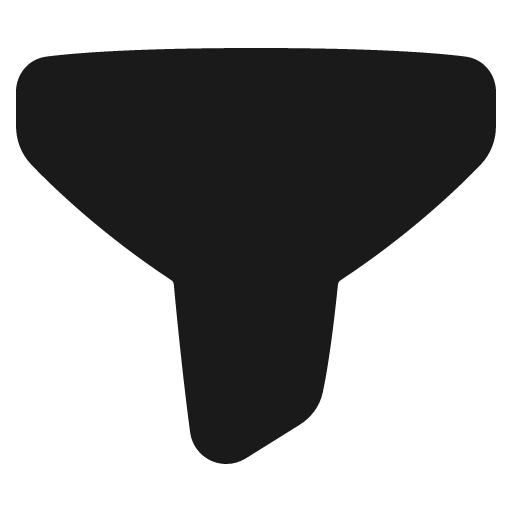 Filter 1 solid icon, filled style, from Plump free icons