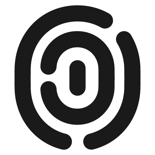 Fingerprint 2 solid icon, filled style, from Plump free icons