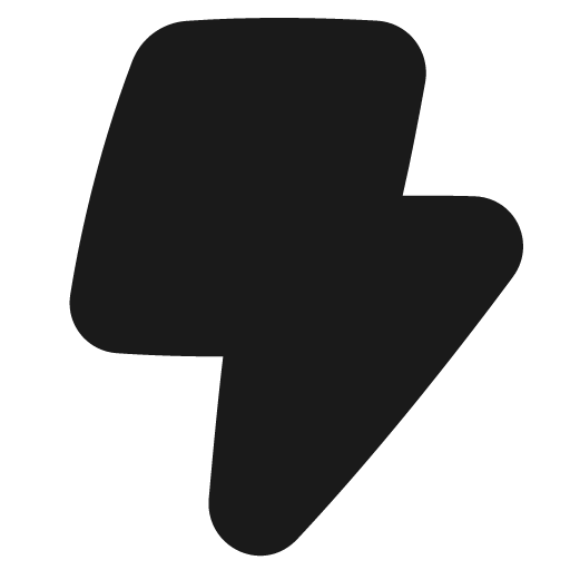 Flash 1 solid icon, filled style, from Plump free icons