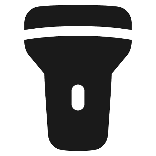 Flashlight solid icon, filled style, from Plump free icons