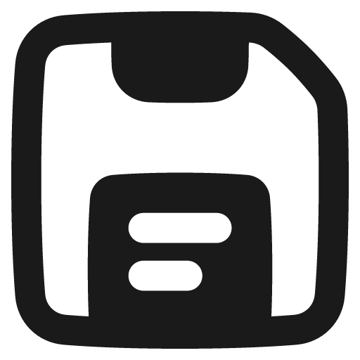 Floppy disk remix icon, solid style, from Plump free icons