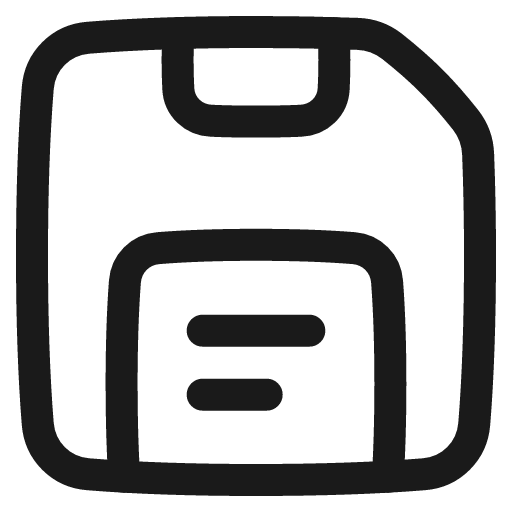 Floppy disk icon, line style, from Plump free icons