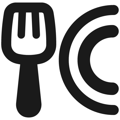 Fork plate remix icon, solid style, from Plump free icons