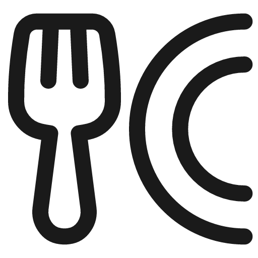 Fork plate icon, line style, from Plump free icons