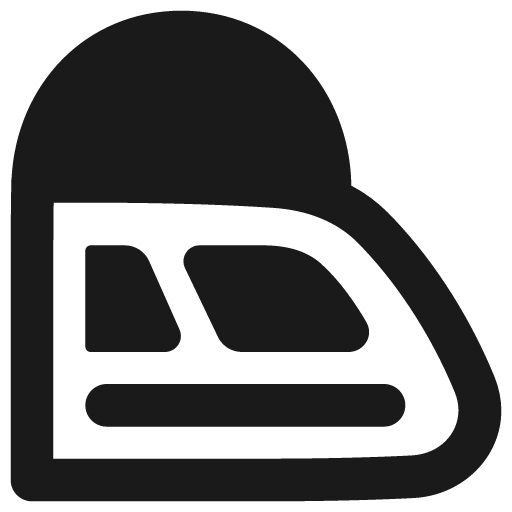 High speed train side remix icon, solid style, from Plump free icons