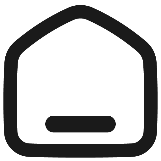 Home 1 remix icon, solid style, from Plump free icons