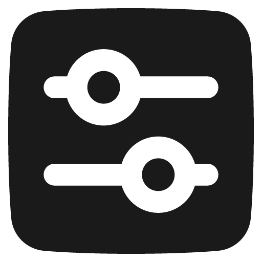Horizontal slider square solid icon, filled style, from Plump free icons