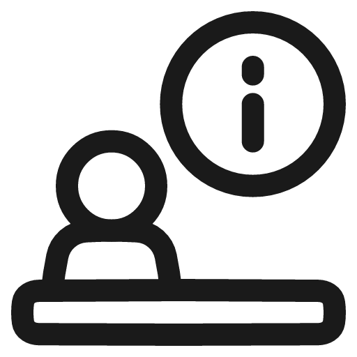 Information desk icon, line style, from Plump free icons