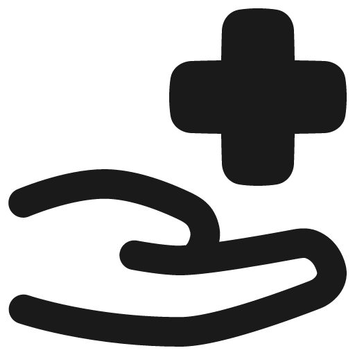 Insurance hand remix icon, solid style, from Plump free icons