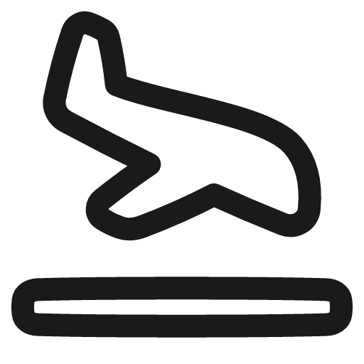 Landing icon, line style, from Plump free icons