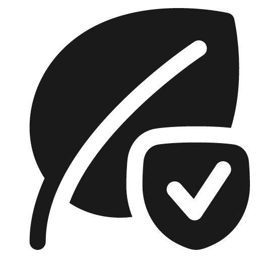 Leaf protect solid icon, filled style, from Plump free icons