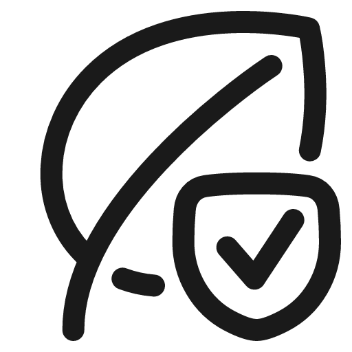 Leaf protect icon, line style, from Plump free icons