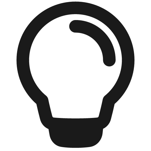 Lightbulb remix icon, solid style, from Plump free icons