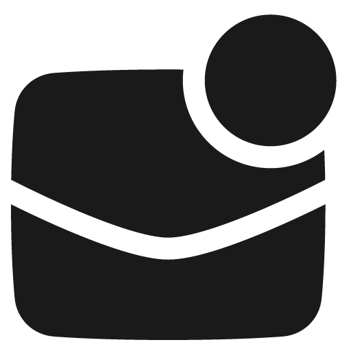 Mail notification solid icon, filled style, from Plump free icons