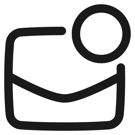 Mail notification icon, line style, from Plump free icons