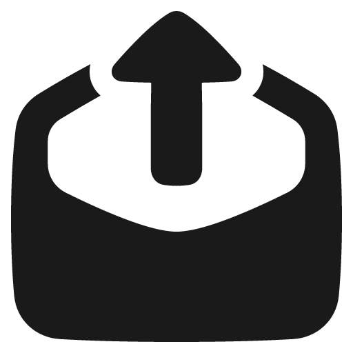 Mail outgoing solid icon, filled style, from Plump free icons