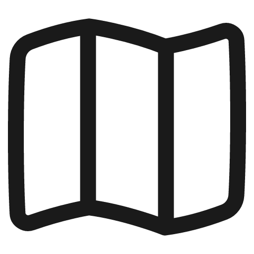 Map fold icon, line style, from Plump free icons