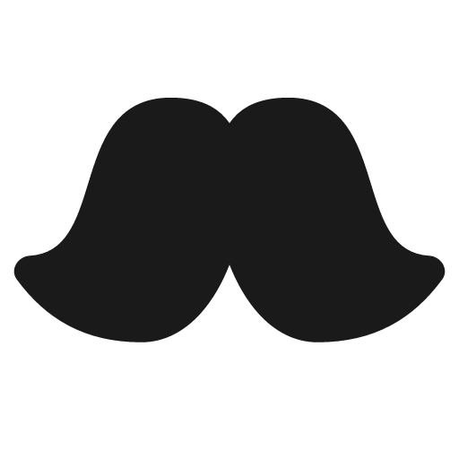 Moustache solid icon, filled style, from Plump free icons