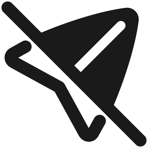 Navigation arrow off remix icon, solid style, from Plump free icons