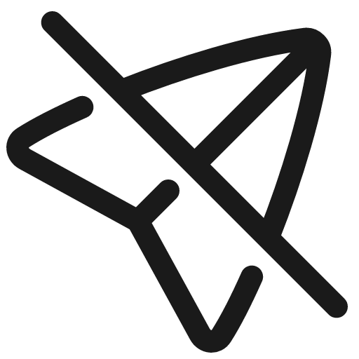 Navigation arrow off icon, line style, from Plump free icons