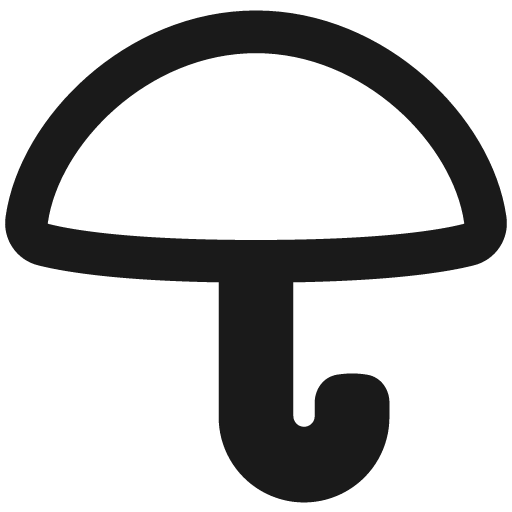 Open umbrella remix icon, solid style, from Plump free icons