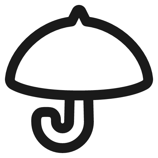 Open umbrella icon, line style, from Plump free icons