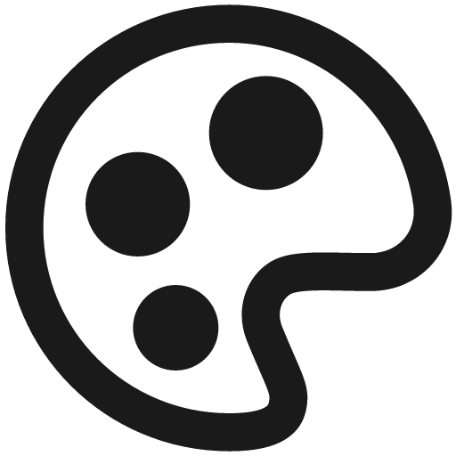 Paint palette remix icon, solid style, from Plump free icons