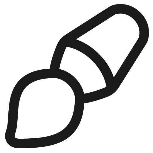 Paintbrush 2 icon, line style, from Plump free icons
