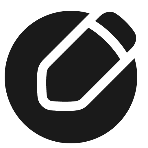 Pencil circle solid icon, filled style, from Plump free icons