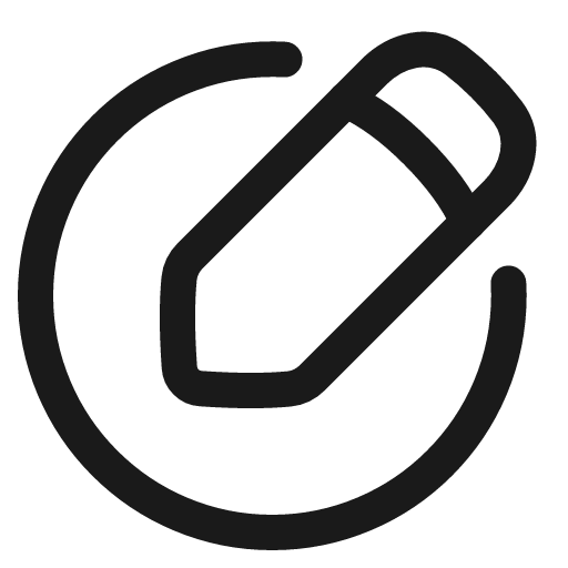 Pencil circle icon, line style, from Plump free icons