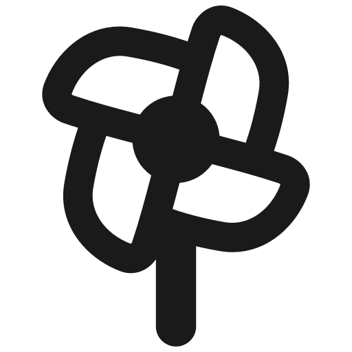 Pinwheel remix icon, solid style, from Plump free icons
