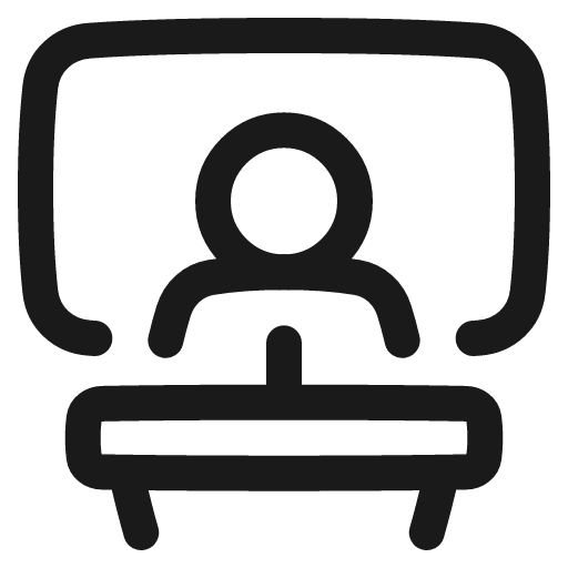 Presentation icon, line style, from Plump free icons