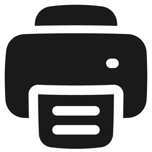 Printer solid icon, filled style, from Plump free icons