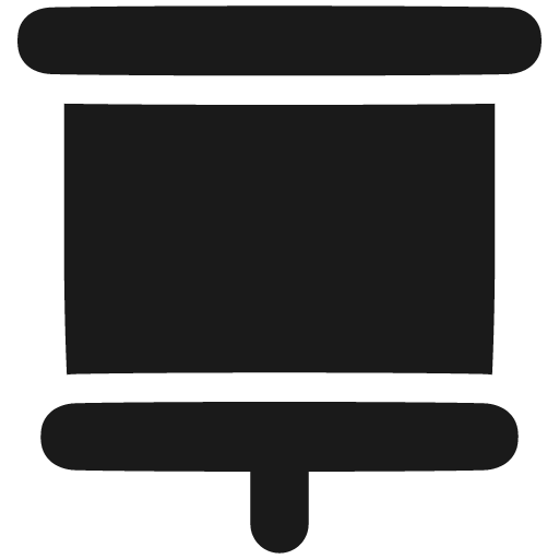 Projector screen solid icon, filled style, from Plump free icons